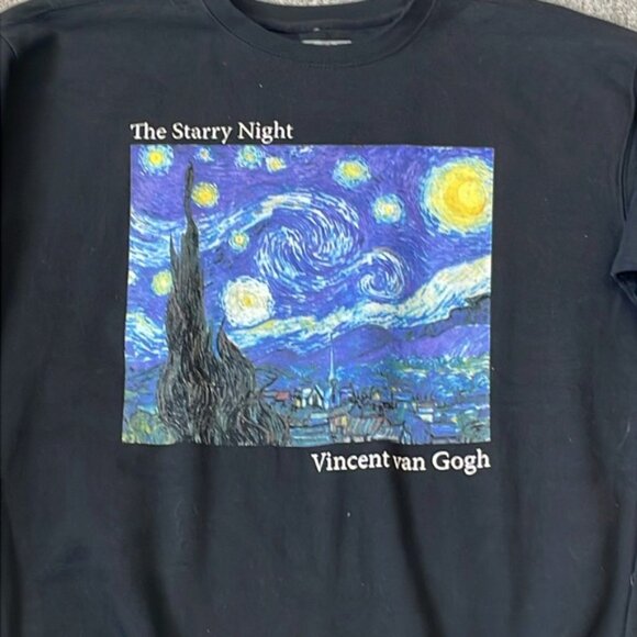 EC Pierce Archive Black Crewneck "The Stary Night" Sweatshirt - Size Large - Picture 3 of 4